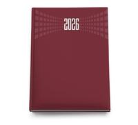 LEIVESTE Agenda diaria 2026 A5 | Agenda 2026 enero-diciembre | Organizador diario con intervalos de 30 minutos | Formato grande 15 x 21 cm (burdeos)