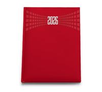 LEIVESTE Agenda diaria 2026 A5 | Agenda 2026 enero-diciembre | Organizador diario con intervalos de 30 minutos | Formato grande 15 x 21 cm (rojo)
