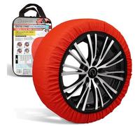 LEIVESTE - Calcetines de nieve homologados Italia EN 16662-1 2020 2 cadenas de nieve de tela para coche, montaje fácil en 2 minutos (XL)