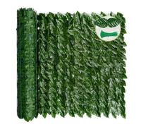 LEIVESTE Seto artificial para vallas, setos artificiales para balcones de exterior, red paneles decorativos para jardín, privacidad y sombra, 40 tiras verdes de regalo (Lauro, 1,5 x 3 m)