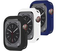 LEIXIUER 3 Piezas Funda Compatibles con Apple Watch Case Series 9 8 7 45mm 41mm/Series 6 5 4 SE 44mm 40mm,Slim Flexible TPU a Prueba de Golpes Bumper Protective Case Set