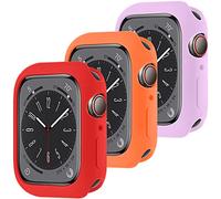 LEIXIUER 3 Piezas Funda Compatibles con Apple Watch Case Series 9 8 7 45mm 41mm/Series 6 5 4 SE 44mm 40mm,Slim Flexible TPU a Prueba de Golpes Bumper Protective Case Set