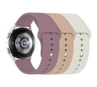 LEIXIUER 3 Piezas Silicone Correa Compatible con Samsung Galaxy Watch 7 6 5 4 Correa 40mm 44mm/Galaxy Watch 6 4 Classic 43mm 47mm 42mm 46mm/Galaxy Watch 5 Pro 45mm/Active 2 40mm 44mm Correas
