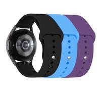 LEIXIUER 3 Piezas Silicone Correa Compatible con Samsung Galaxy Watch 7 6 5 4 Correa 40mm 44mm/Galaxy Watch 6 4 Classic 43mm 47mm 42mm 46mm/Galaxy Watch 5 Pro 45mm/Active 2 40mm 44mm Correas