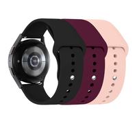 LEIXIUER 3 Piezas Silicone Correa Compatible con Samsung Galaxy Watch 7 6 5 4 Correa 40mm 44mm/Galaxy Watch 6 4 Classic 43mm 47mm 42mm 46mm/Galaxy Watch 5 Pro 45mm/Active 2 40mm 44mm Correas