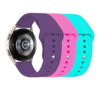 LEIXIUER 3 Piezas Silicone Correa Compatible con Samsung Galaxy Watch 7 6 5 4 Correa 40mm 44mm/Galaxy Watch 6 4 Classic 43mm 47mm 42mm 46mm/Galaxy Watch 5 Pro 45mm/Active 2 40mm 44mm Correas
