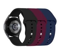 LEIXIUER 3 Piezas Silicone Correa Compatible con Samsung Galaxy Watch 7 6 5 4 Correa 40mm 44mm/Galaxy Watch 6 4 Classic 43mm 47mm 42mm 46mm/Galaxy Watch 5 Pro 45mm/Active 2 40mm 44mm Correas