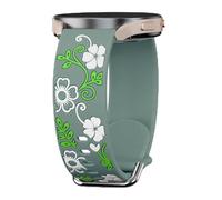 LEIXIUER Correas grabadas florales para Samsung Galaxy Watch 7/6/5/4/FE/Active 2 de 40 mm, 44 mm, para mujer, correa de silicona de 20 mm para Galaxy Watch 6/4 Classic de 47 mm, 43 mm, 46 mm, 42 mm, 5