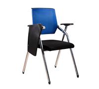 LEIYTFE Sillas De Formación con Mesa Plegable, Silla Apilable para Sala De Conferencias Respaldo De Malla Elástica, Sillas para Recepción Y Reuniones De Oficina(Blauw,Without)