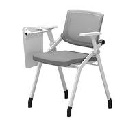 LEIYTFE Sillas Ergonómicas De Oficina Plegables Silla De Sala De Conferencias De Malla con Escritorio Incorporado, Sillones para Salas De Reuniones Comerciales Y Escuelas(/Gray,Without)