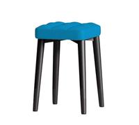 LEIYTFE Taburetes Apilables Portátiles Taburete De Desayuno para Comedor, Sillas para Grupos Reducidos De Estudiantes, Taburete Apilable Moderno con Asiento Acolchado(Blauw)