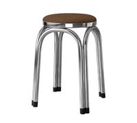 LEIYTFE Taburetes Portátiles Y Apilables Asientos Versátiles Taburete Apilable para Salón Y Comedor, Silla Moderna para Invitados, Ideal para La Oficina Y El Hogar(Coffee Brown)