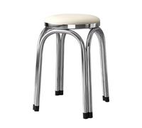 LEIYTFE Taburetes Portátiles Y Apilables Asientos Versátiles Taburete Apilable para Salón Y Comedor, Silla Moderna para Invitados, Ideal para La Oficina Y El Hogar(Beige)