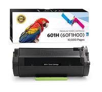 Leize - Cartucho de tóner remanufacturado Lexmark 601H 601 60F1000 60F1H00 de Alto Rendimiento, 10.000 páginas para impresoras Lexmark MX310 MX410 MX510 MX511 MX611