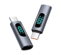 leizhan Adaptador de Pantalla 100W Lightning Hembra a USB-C Macho Alimentación (2pcs), Adaptador de Transferencia de Datos - Azul Oscuro