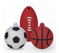 LEIZHAN Memoria USB 16G USB Flash Drive 2.0 Silicona Forma de Bola Baloncesto Fútbol Rugby