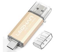 LEIZHAN Memoria USB Tipo C 64GB,Flash Drive USB 3.0 OTG Oro para Samsung S9,Huawei,Portátil,Teléfono y Otras Dispositivos USB o Tipo C-Dorado