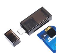 leizhan Tipo C Card Reader, TF Card/SD Card 2 en 1 Adaptador OTG para Lector de Tarjetas TF/SDXC/SDHC/Micro SD/Micro SD Oculto, Dual Slot Memory Card Reader