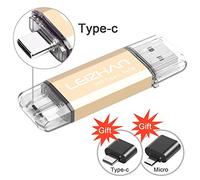 Leizhan Type-C - Memoria USB 3.0 para Samsung Galaxy S9, S9 Plus, Note 9, S8, S8 Plus/Xiaomi 6/OnePlus 3/Pixel XL/Nexus 5X/LG G5 G6/HTC 10/Huawei Mate 9, P20 (256 GB, 128 GB, 64 GB, 32 GB) 64 GB