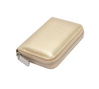 Lejdi Bolsos pequeños Clips for Billetes de Mujer Billeteras Estuches for Tarjetas de Cuero Genuino Monederos Organizadores de Dinero(Gold)