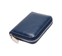 Lejdi Bolsos pequeños Clips for Billetes de Mujer Billeteras Estuches for Tarjetas de Cuero Genuino Monederos Organizadores de Dinero(Blue)