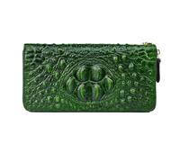 Lejdi Bolsos Retro Monederos for Mujer Clips for Billetes Billetes Bolsos de Noche Estuches for Tarjetas de Cuero Genuino Organizadores de Dinero(Green)