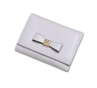 Lejdi Carteras Clips for Billetes de Mujer Tarjeteros de Piel auténtica Monederos Monederos con Bloqueo Bolsos de Mano Organizadores de Dinero(White)