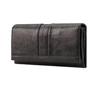 Lejdi Carteras Monederos for Mujer Clips for Billetes Bolsos de Mano Bolsos de Noche Estuches for Tarjetas de Cuero Genuino Organizadores de Dinero(Black)