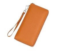 Lejdi Carteras Monederos for Mujer Clips for Billetes Bolsos de Mano Estuches for Tarjetas de Cuero Genuino Organizadores de Dinero Bolsos de Noche(Brown)