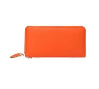 Lejdi Carteras Monederos for Mujer Clips for Billetes Bolsos de Mano Estuches for Tarjetas de Cuero Genuino Organizadores de Dinero Bolsos de Noche(Orange)