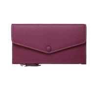 Lejdi Carteras Monederos for Mujer Clips for Billetes Tarjeteros de Cuero Genuino Bolsos de Mano Organizadores de Dinero 7.7 Pulgadas(Purple)