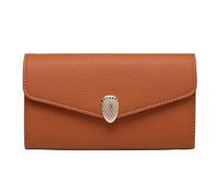 Lejdi Organizadores de Dinero Monederos de Cuero Genuino for Mujeres Estuches for Tarjetas Billeteras Clips for Billetes Bolsos de Noche(Brown)