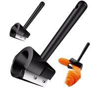 Lejelyma 2 rulos y peladores de verduras, cortador giratorio de zanahoria de acero inoxidable, cortador en espiral multiusos de doble forma para principiantes en la cocina, cocineros profesionales