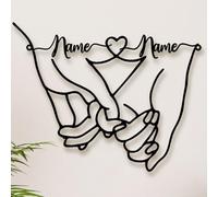 Lejelyma Metal Wall Art, Custom Couples Name Metal Wall Decor, Waterproof and Fade-Resistant Bridal Shower Gifts, Bedroom Decor for Couples