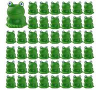 Lejelyma Mini Frogs 200PCS Waterproof Mini Resin Frogs Cute DIY Frog Figurines Fade-Resistant Desktop Frog Toy for Moss Landscape Garden 0.7x0.6 in Green