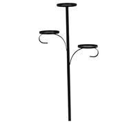 Lejelyma Portavelas negro, elegante soporte triple para árbol de Navidad, decoración de árbol de vela iluminado para decoración de interiores y festividades