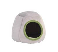 LejeMaek Cama de hámster Tibia pequeña Mascota de Peluche Snuggle Nido de Invierno hámster escondite Cama Gris