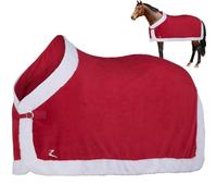 LejeMaek Manta de Caballos Navidad sábanas de Caballo Rojo