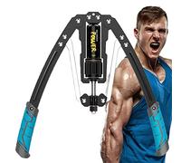 LEJIEYIN Barra Twister de Potencia Hidráulica Ajustable 10-200 kg, Doble Muelle Hidráulico para la Musculación de Pectorales y Hombros