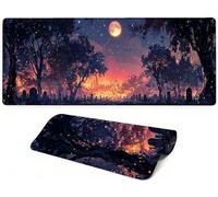 Lejnlnng Alfombrilla Ratón Gaming XXL 160x80cm Planta Impermeable Alfombrilla Ratón, Paisajes Mouse Pad Base Antideslizante, Bordes Cosidos, Grandes Tapete Escritorio para Oficina, Juegos JL-7583