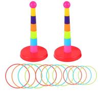 Lekabee Juego Lanzar Anillas para Niños con 24 Anillas,Juegos Carnaval para Niños Fiesta Cumpleaños Juegos de Jardín al Aire Libre Suministros