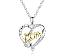 LEKANI Te amo Mamá Collares Mujer Mama Colgante Corazon Plata de Ley 925 Joyas Regalos Originales para Mujer Madre Mamá Esposa Abuela Día de la Madre Regalo (gold)