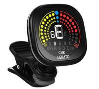 Lekato Afinador de clip para guitarra, afinador recargable digital con indicador led para guitarra acústica, violín, ukelele y cromática