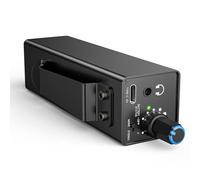 LEKATO Amplificador de Monitor Recargable, Amplificador de Auriculares con Selector Estéreo/Mono, Entrada XLR/TRS, Práctico Clip para Cinturón