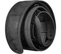 LEKATO LGS-7 Correa de cuero para guitarra de guitarra ancha acolchada suave cinturón de cuero para guitarras bajo