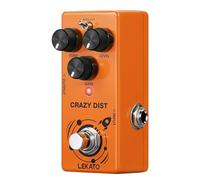 LEKATO Pedal de distorsión mini, pedal de efecto de distorsión para guitarra eléctrica con dos modos de corte de bajos/disto, pedal de guitarra analógica, Truebypass, CC 9 V