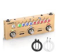 LEKATO - Pedal multiefectos para guitarra acústica, con carga IR 9 modelos AMP, procesador acústico multiefectos, Bluetooth 5.0, grabación, batería incorporada
