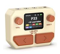 LEKATO Pedal Multiefectos para Guitarra Bajo Procesador de Múltiples Efectos 10 Módulos, 99 Presets, 30 Amp/Cab Procesador de Efectos, Interfaz de audio USB OTG y BT, pantalla LCD de 2", Blanco