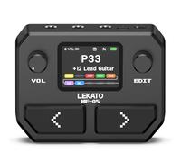 LEKATO Pedal Multiefectos para Guitarra Bajo Procesador de Múltiples Efectos 10 Módulos, 99 Presets, 30 Amp/Cab Procesador de Efectos, Interfaz de audio USB OTG y BT, pantalla LCD de 2", Negro