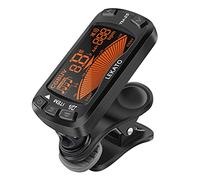 LEKATO Sintonizador 3 en 1 Metrónomo Clip en Guitarra Sintonizador Digital Metrónomo Bass Tuner Cromático Tuner Ukulele Tuner Todo en 1 Diseño para Guitarras, Bajo, Violín y Ukelele